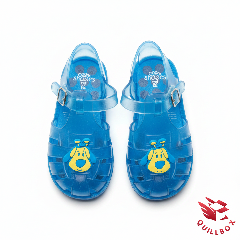 Sandalias gelatina azul - vista superior
