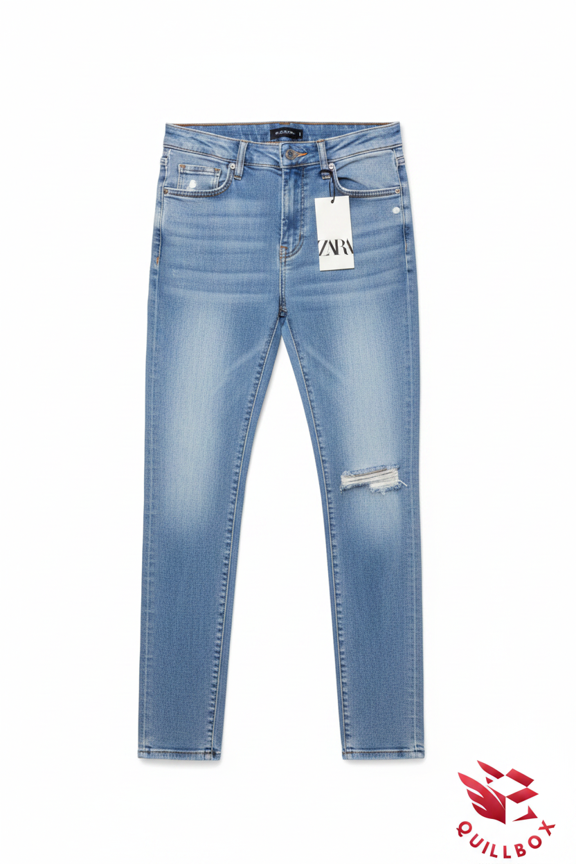 Vaqueros skinny azul roto - vista frontal