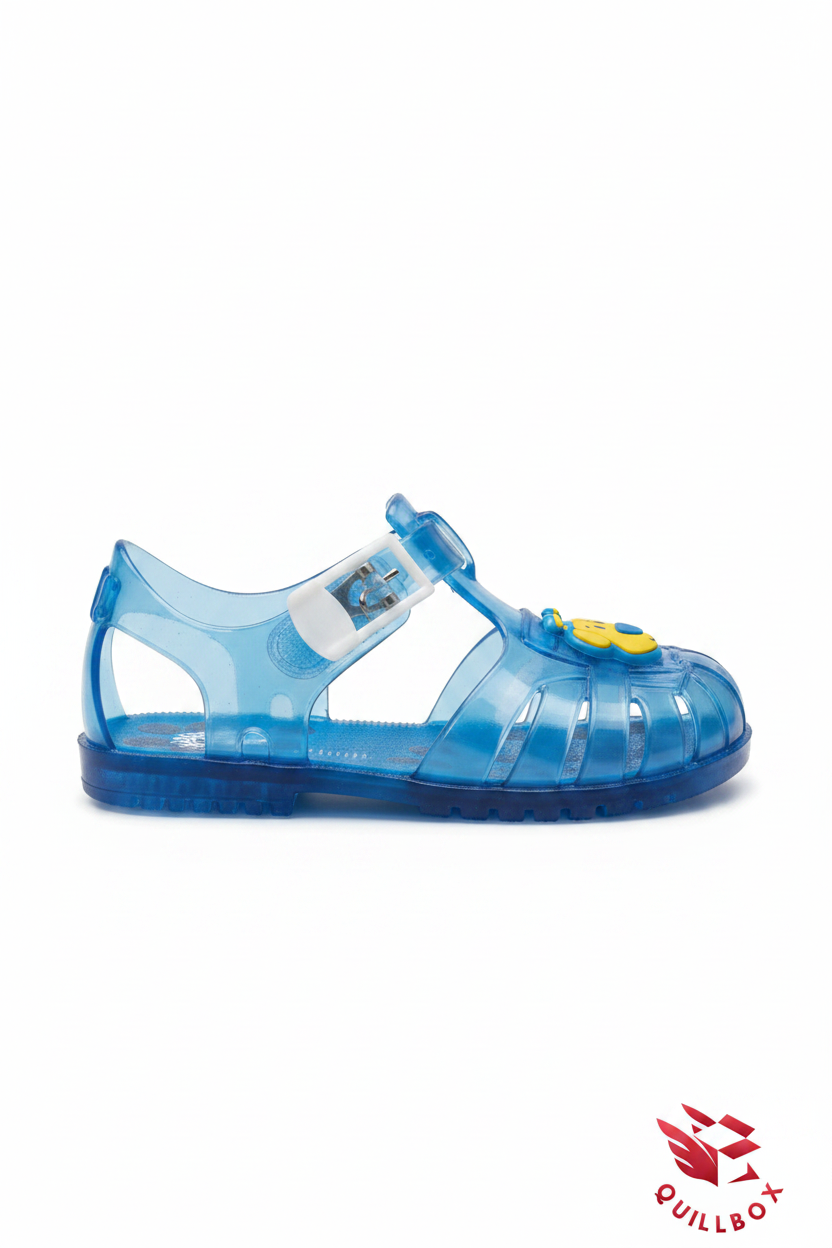 Sandalias gelatina azul - vista lateral