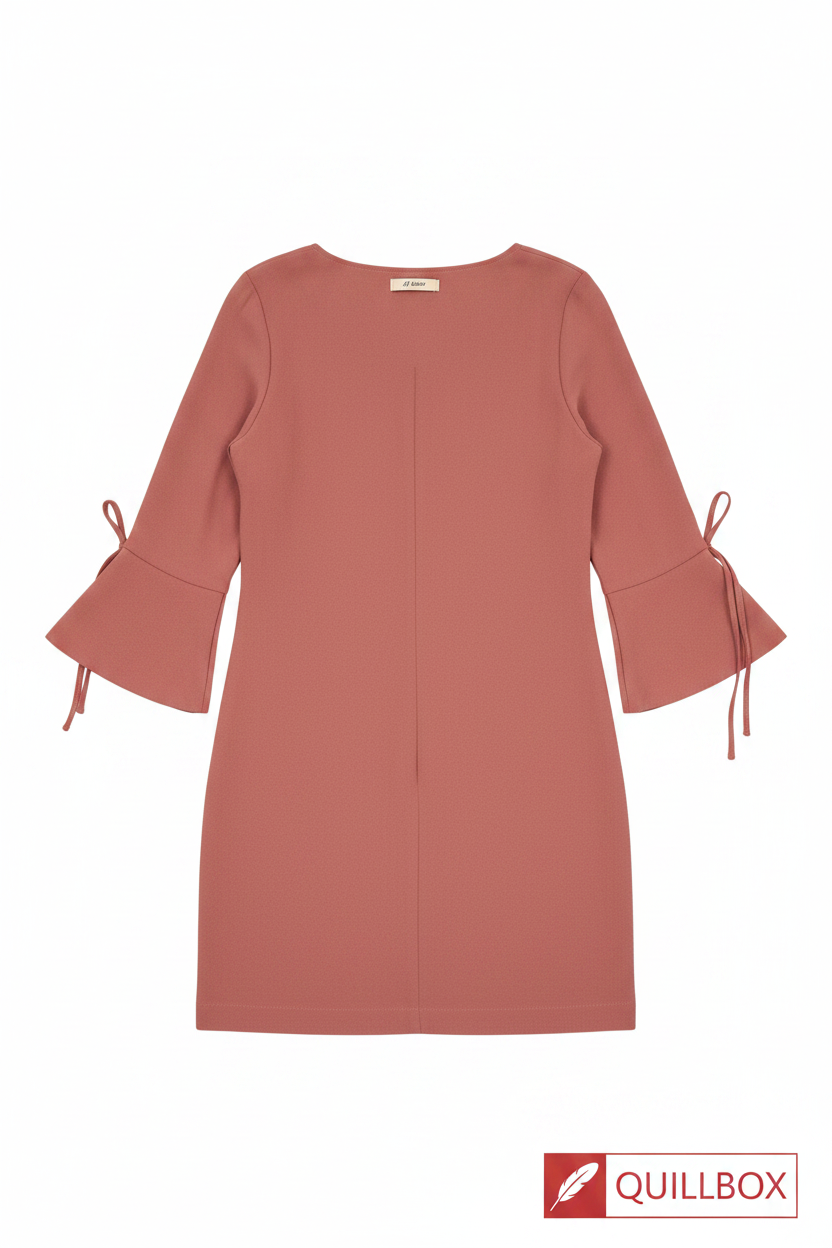 Mini vestido H&M coral - vista trasera costura central