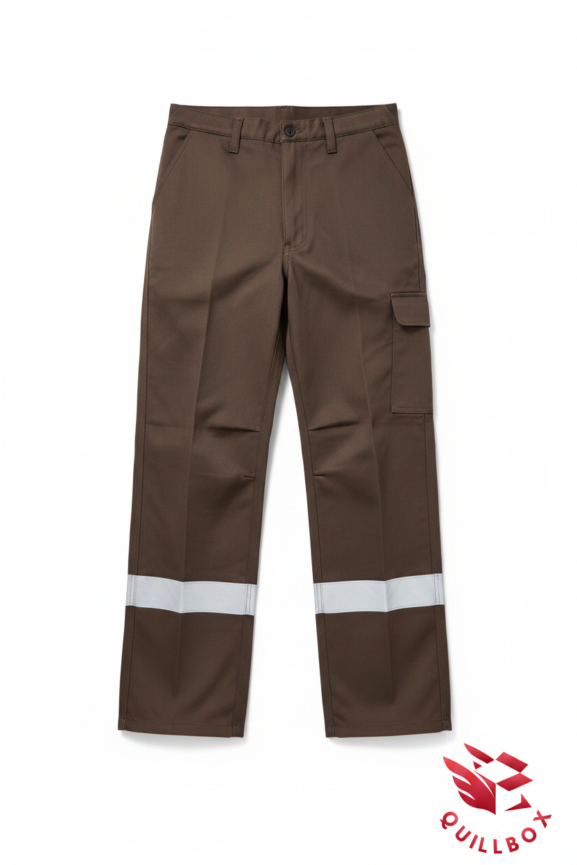 Pantalón cargo marrón reflectante - vista frontal