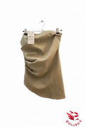 Falda drapeada beige - vista frontal
