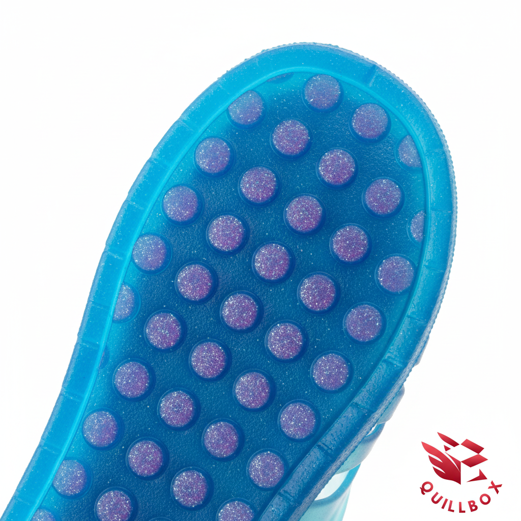 Sandalias gelatina azul - detalle suela