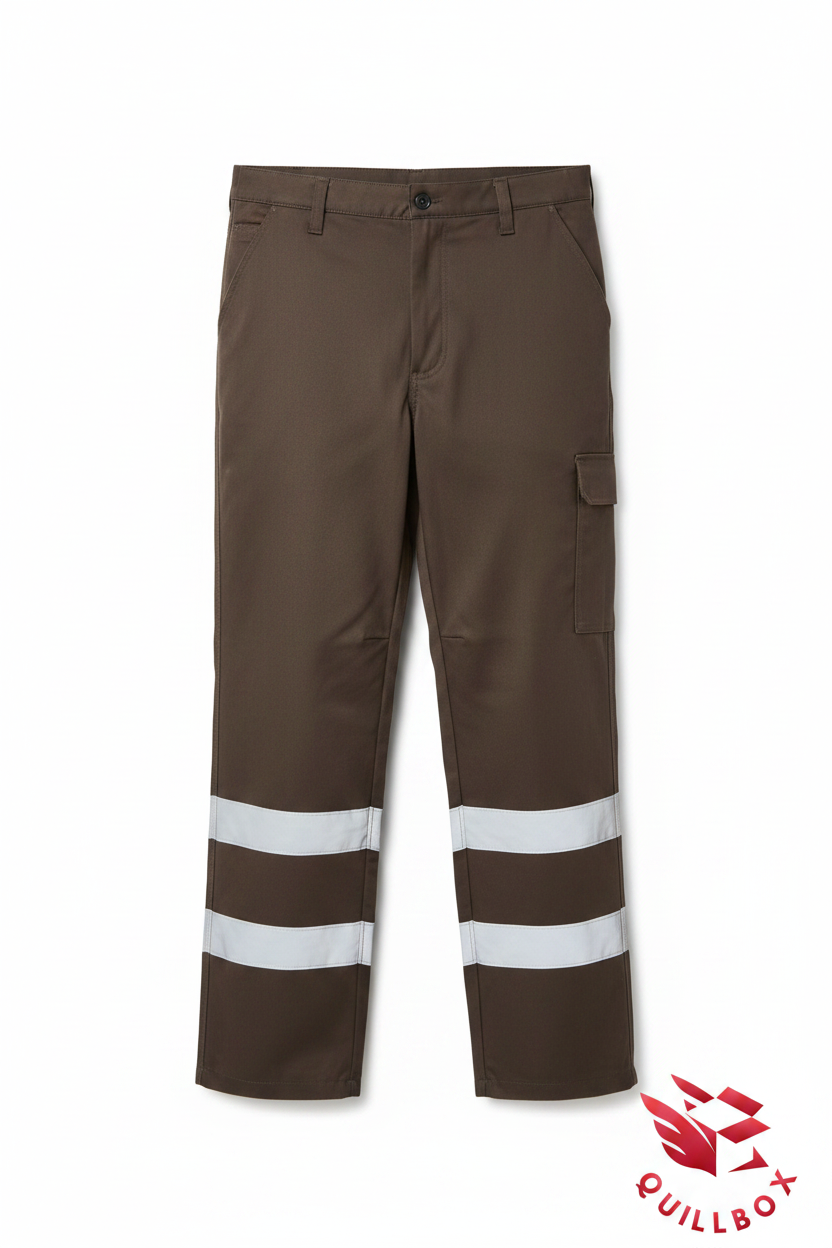 Pantalón cargo marrón reflectante - vista completa