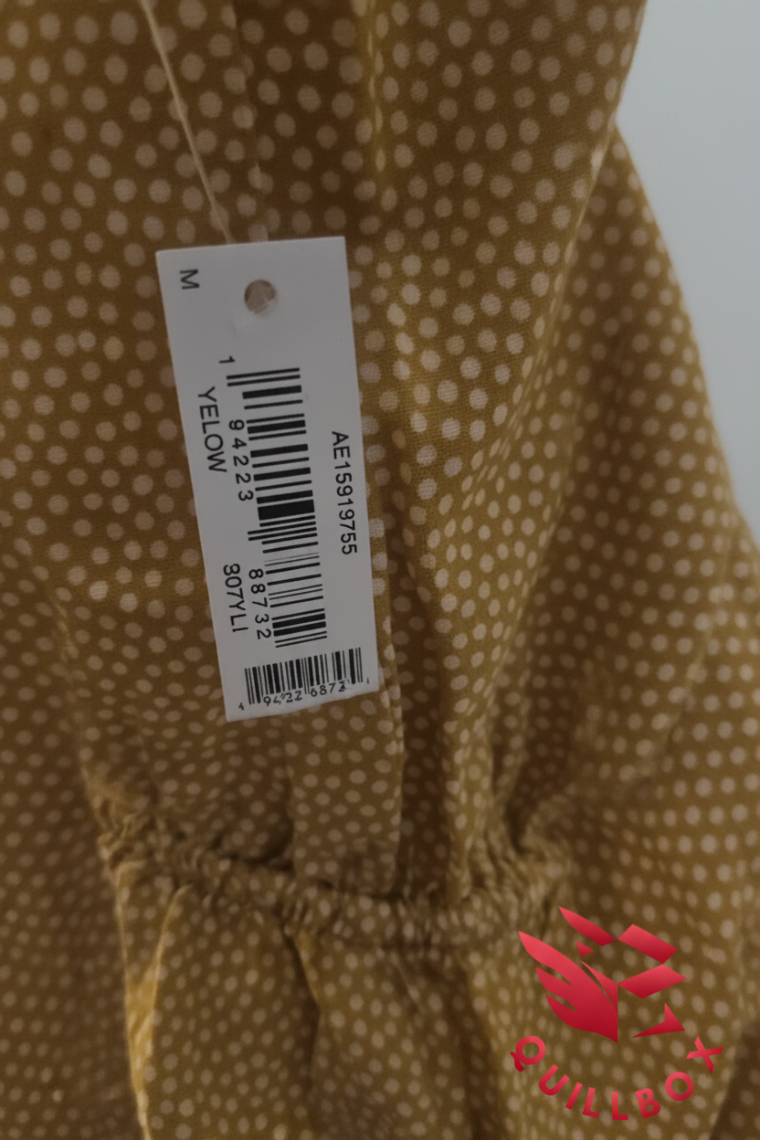 Etiqueta talla M AE1593975 YELOW vestido amarillo lunares