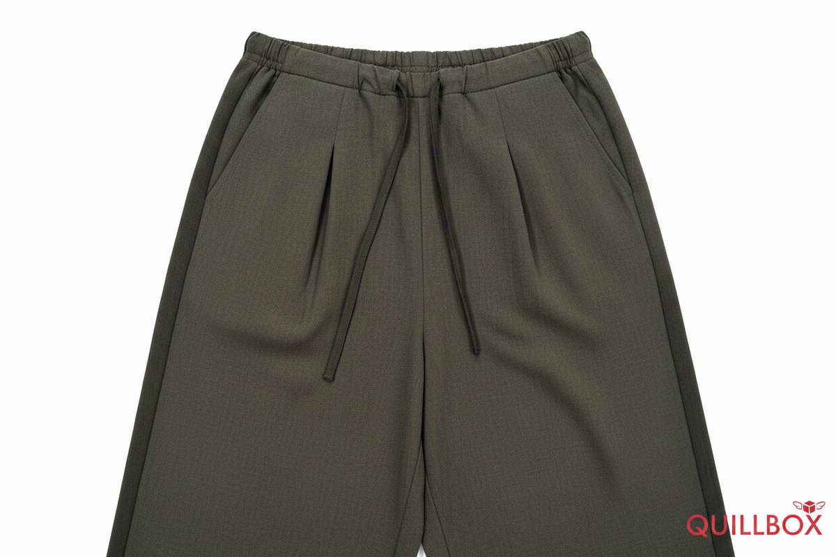 Wide-leg gray trousers