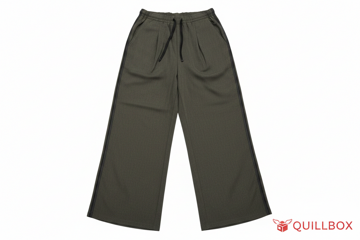 Wide-leg gray trousers