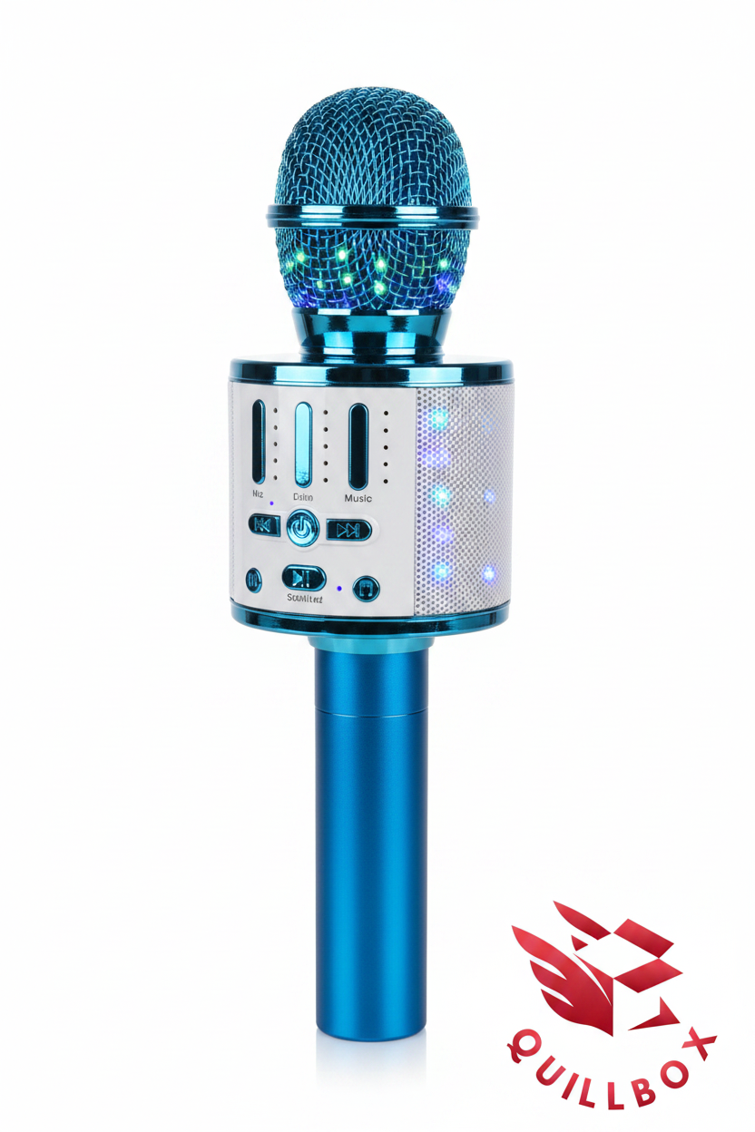 Micrófono Karaoke Azul y Blanco