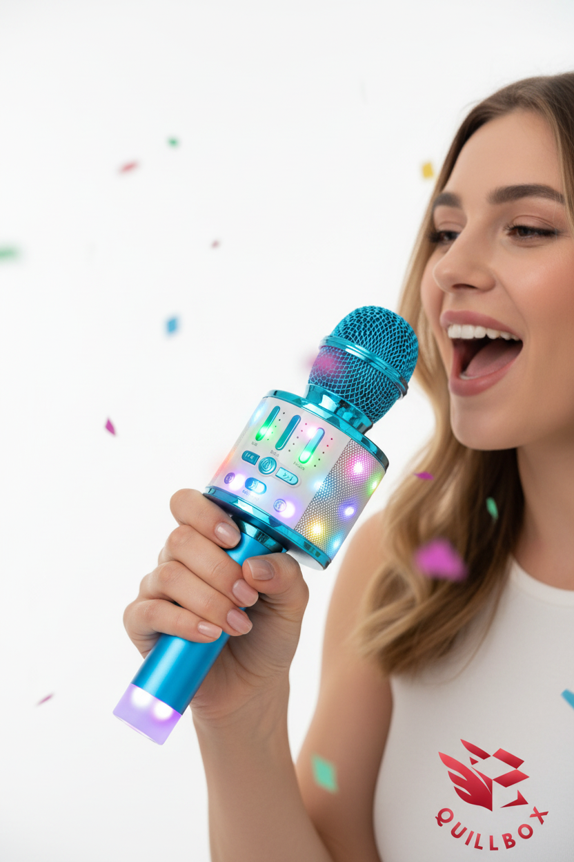 Micrófono Karaoke Azul y Blanco