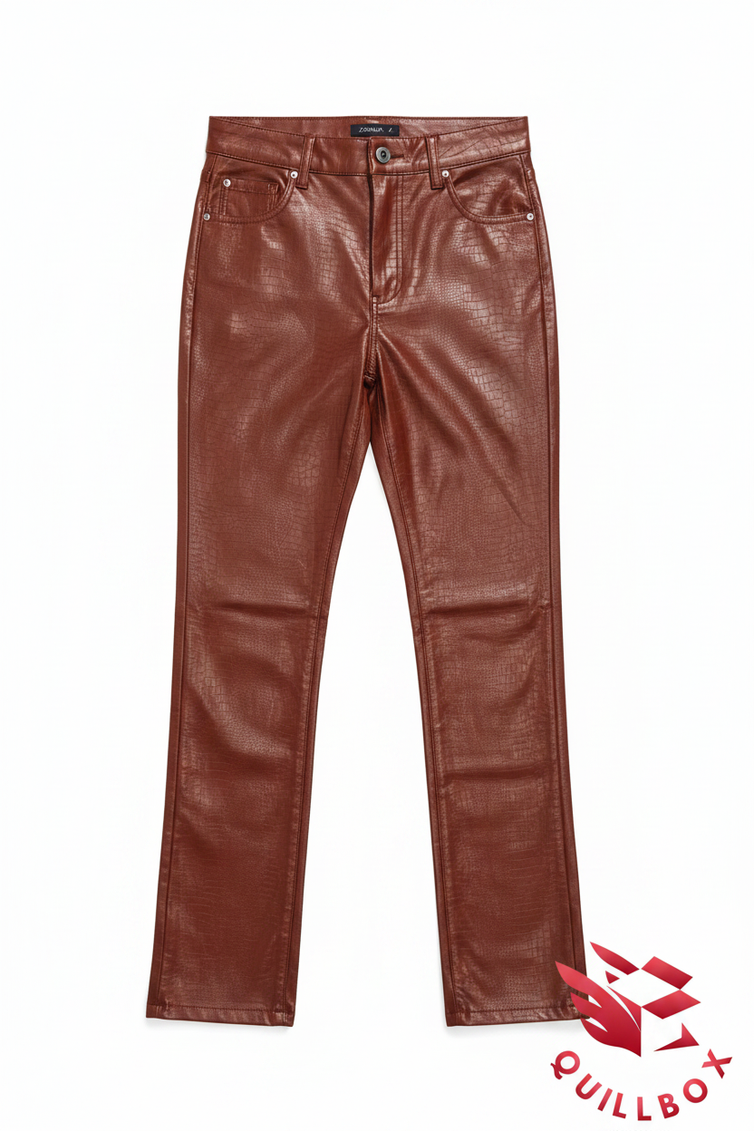 Pantalones efecto piel cocodrilo