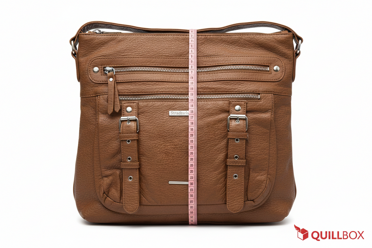 Brown crossbody bag with multiple pockets