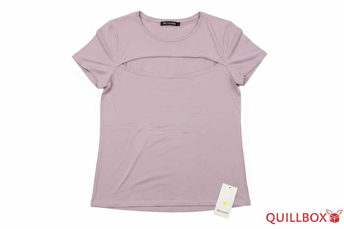 Cut-Out Pastel Lilac One-Size T-Shirt