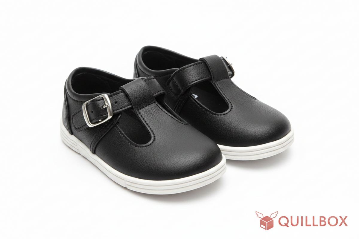 Tex T-bar black children's shoes. Size 21