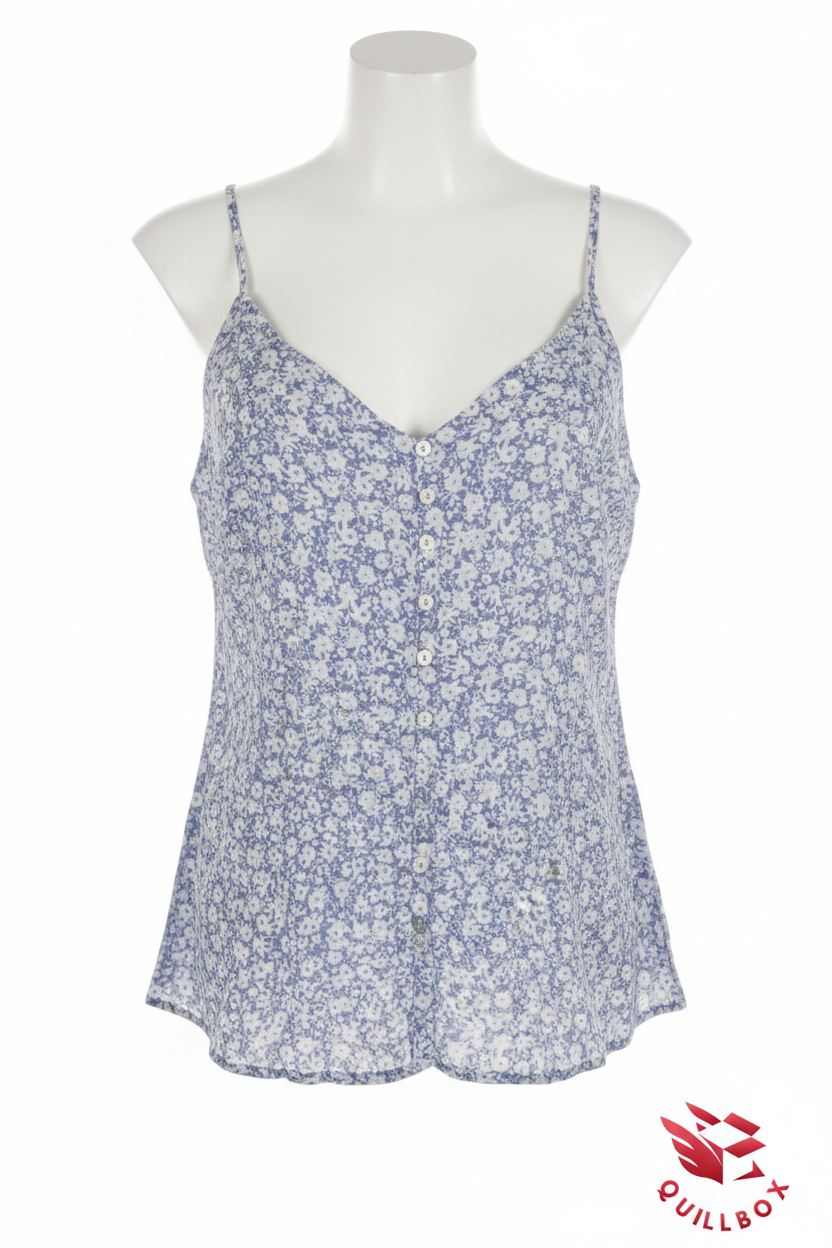 Floral adjustable spaghetti strap top