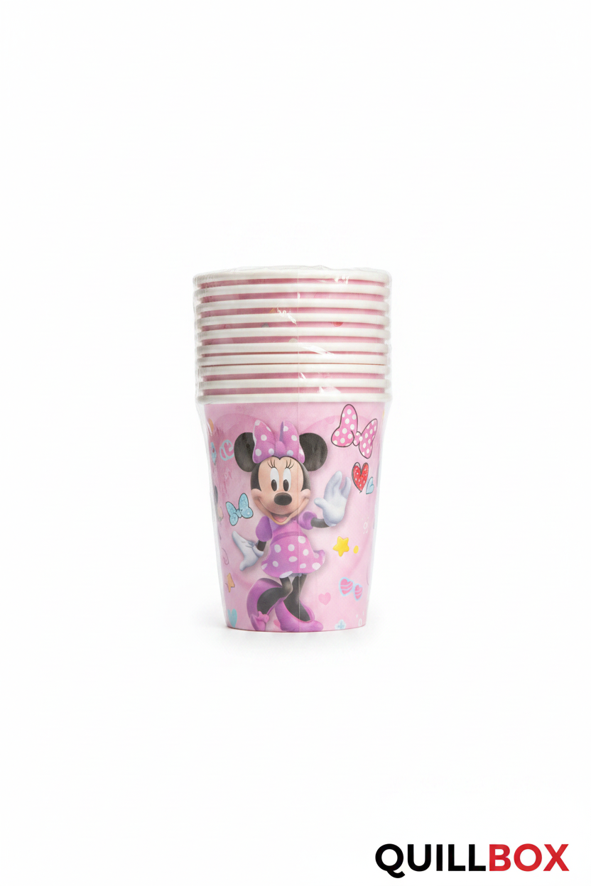 Set Fiesta Minnie Mouse Platos Vasos Servilletas..