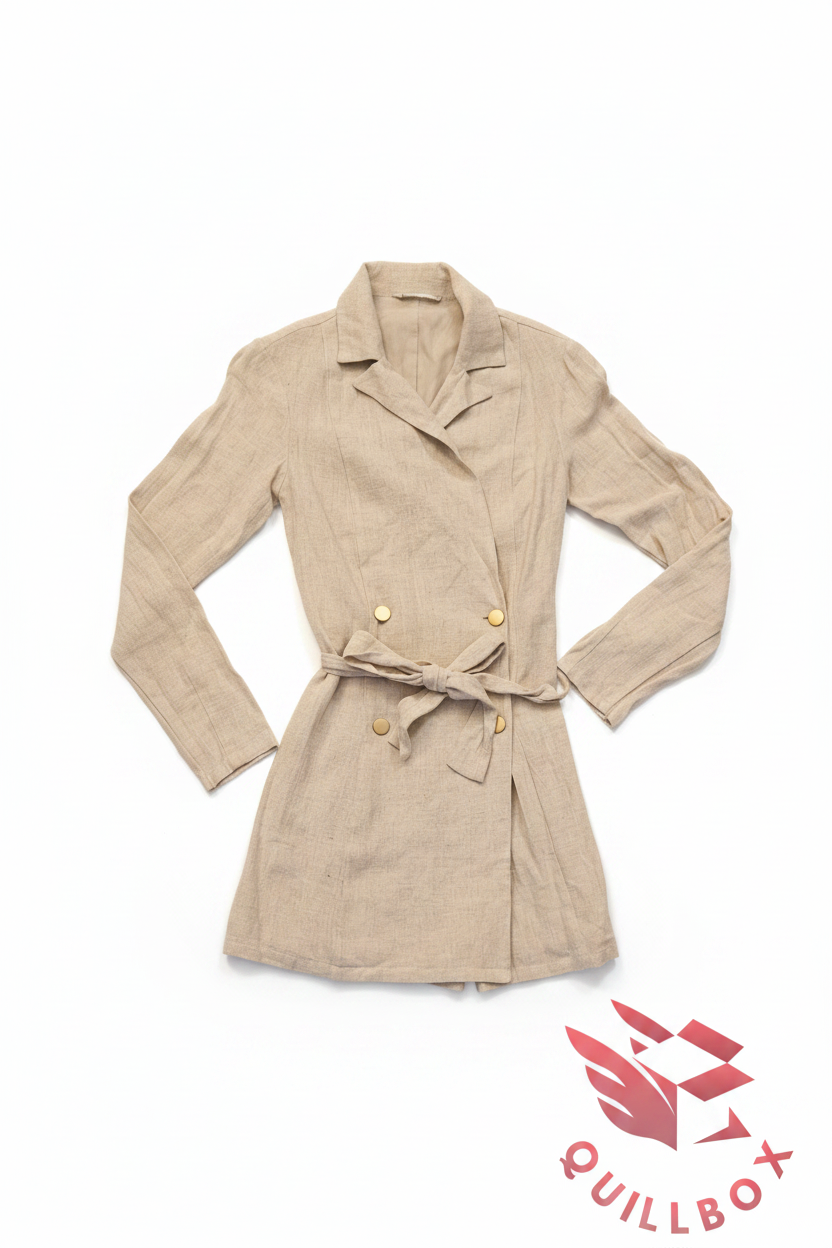 Vestido blazer Stradivarius beige