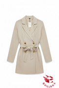 Vestido blazer Stradivarius beige