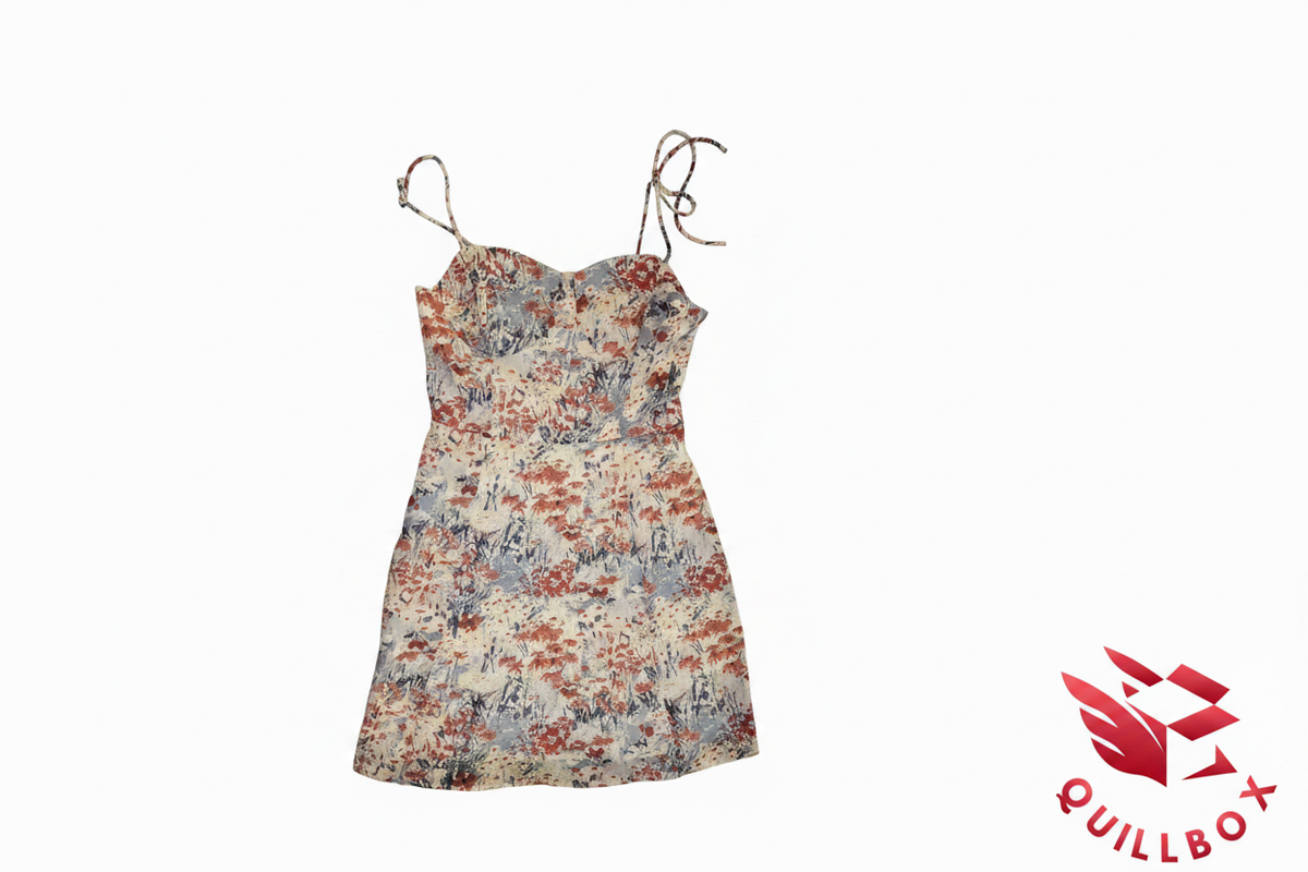 Short floral dress with spaghetti straps