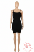 Vestido Negro Ajustado Tirantes Finos