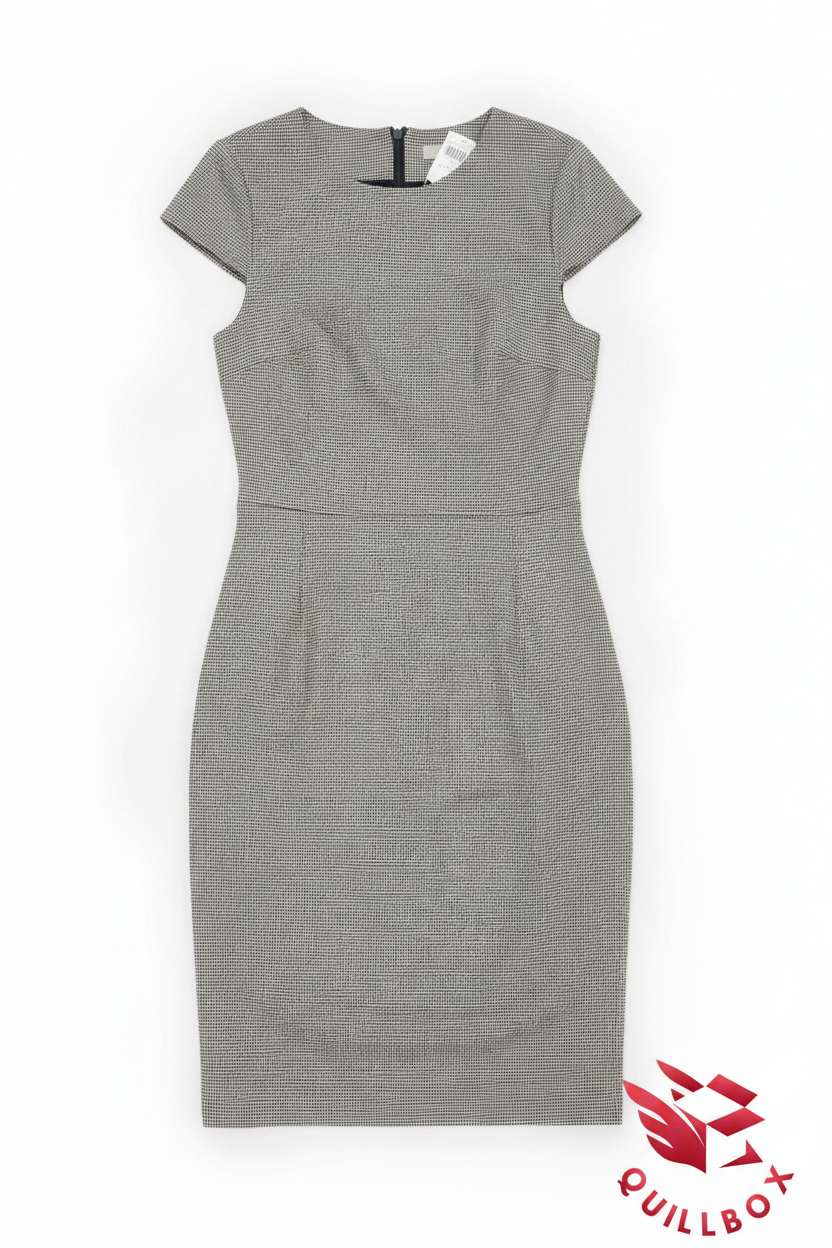 Elegante vestido tubo pata de gallo
