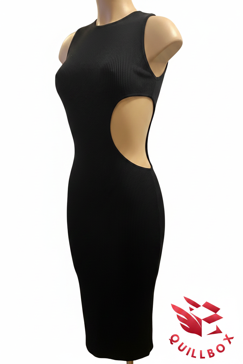 Vestido Bershka Negro Cut-Ou
