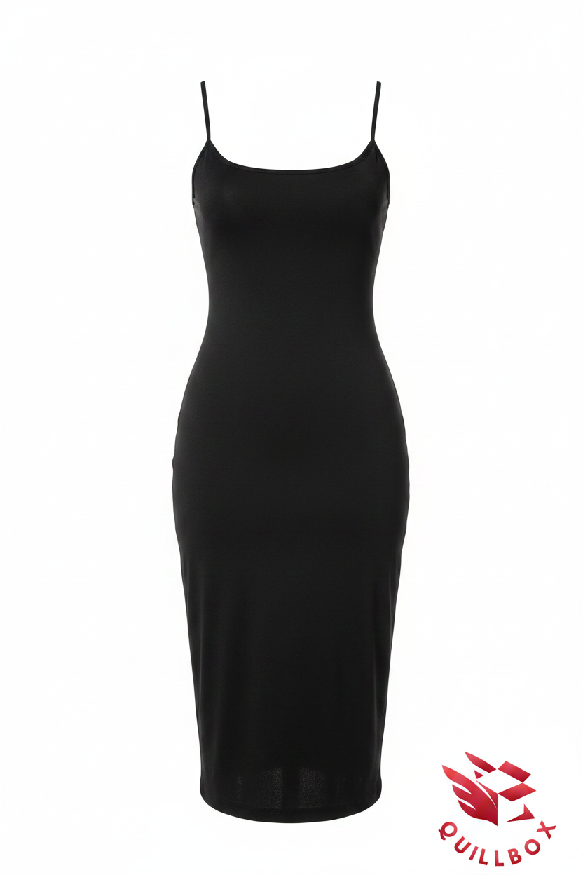 Terranova Black Ribbed Midi Dress
