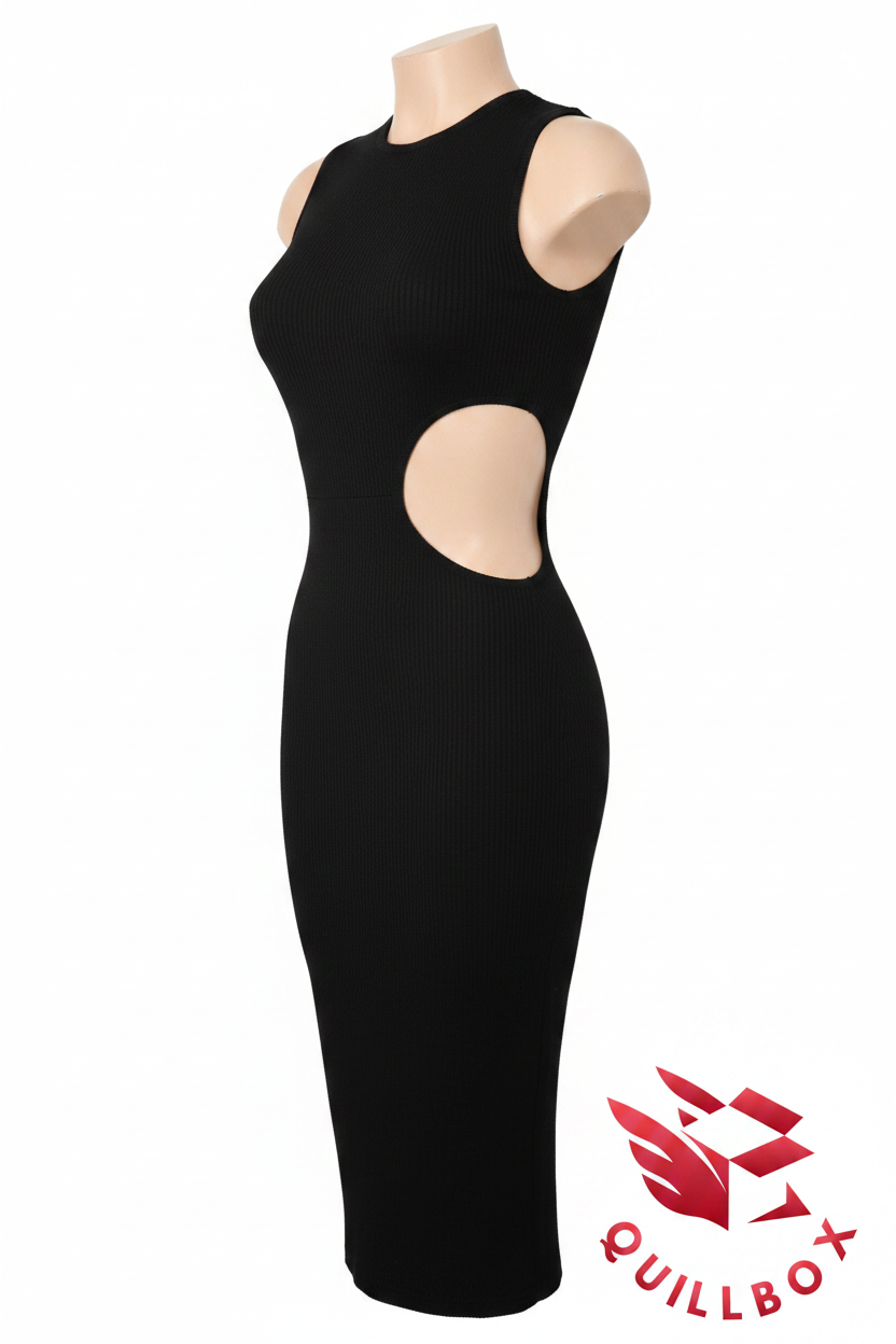 Vestido Bershka Negro Cut-Ou