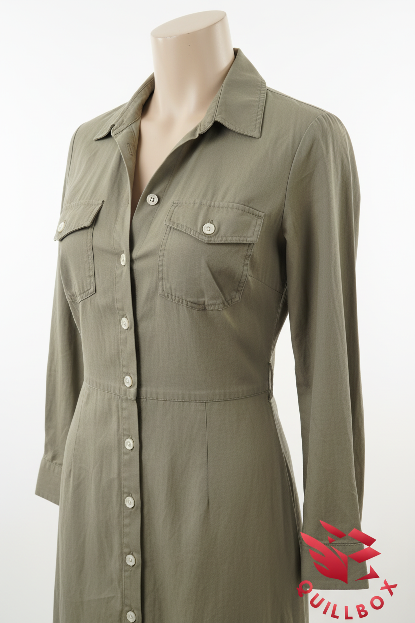 Vestido Stradivarius verde oliva
