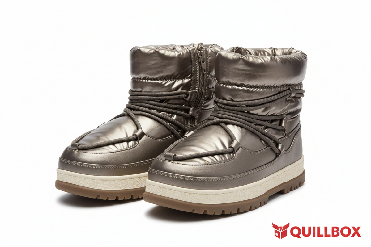 Zara Nerea silver snow boots size 38