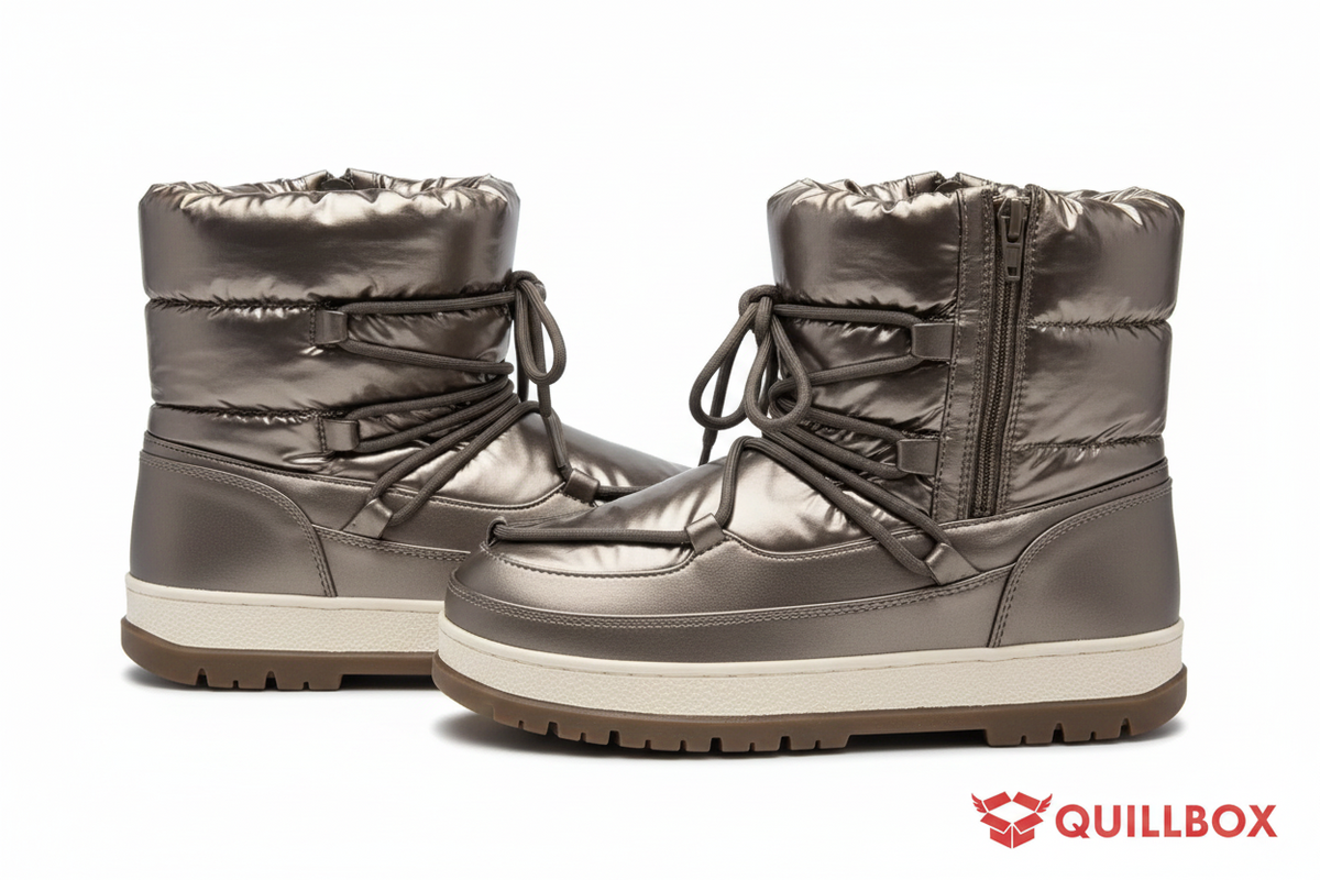 Zara Nerea silver snow boots size 38